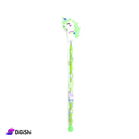 Unicorn Head Pencil - Green