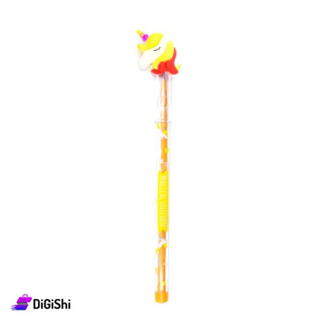 Unicorn Head Pencil - Orange