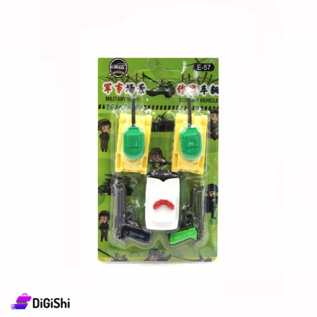 Two Tanks  & Two Pistols & an Ambulance Erasers Set