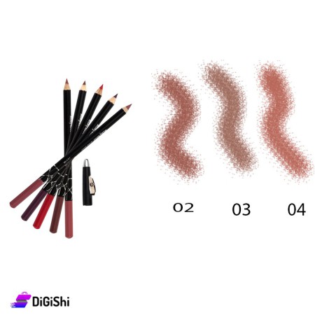 Ruby Rose Hb 095 Lip Pencil with Sharpener - Biege