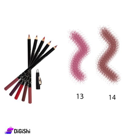 قلم تحديد الشفاه مع مبراة Ruby Rose - 13،14