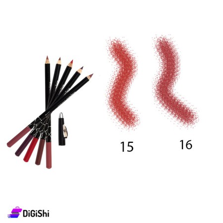 Ruby Rose Hb 095 Lip Pencil with Sharpener - 15, 16