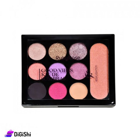 علبة ظلال عيون Ruby Rose Good Vibes Hb 1031