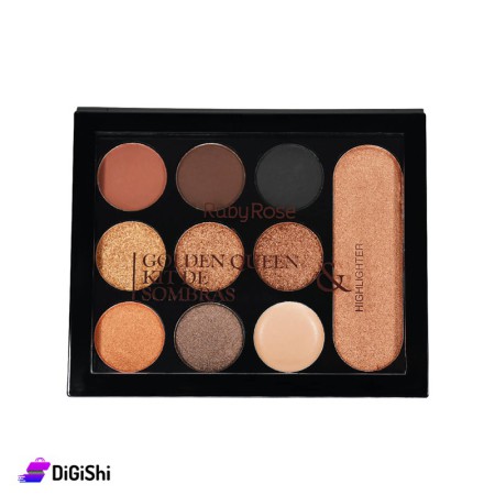 علبة ظلال عيون Ruby Rose Golden Queen Hb 1035