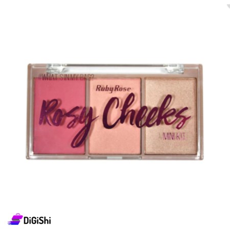 Ruby Rose Mini Kit HB 6111 Blush with Highlighter - Rosy Cheeks