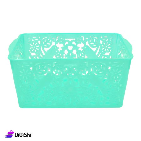 Shahd Plast Rectangular Mesh Plastic Bascket Size 5 - Tiffany