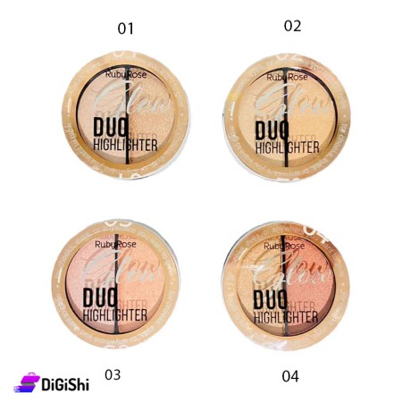 هايلايترثنائية Ruby Rose Glowing Kit HB 7522