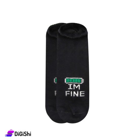 ZOX IM FINE Cotton Short Women's Socks - Black