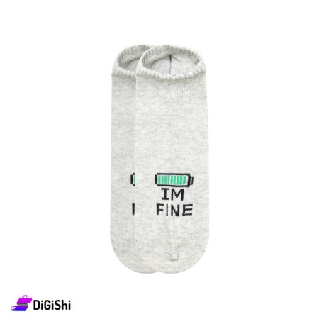 ZOX IM FINE Cotton Short Women's Socks - Gray
