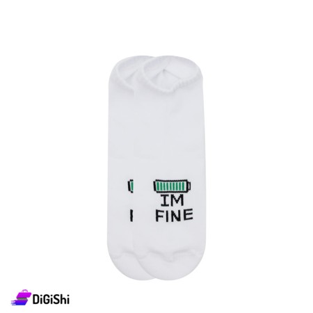 ZOX IM FINE Cotton Short Women's Socks - White