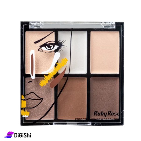 مجموعة نحت وتصحيح Ruby Rose Correctivo HB 8088 - Fair
