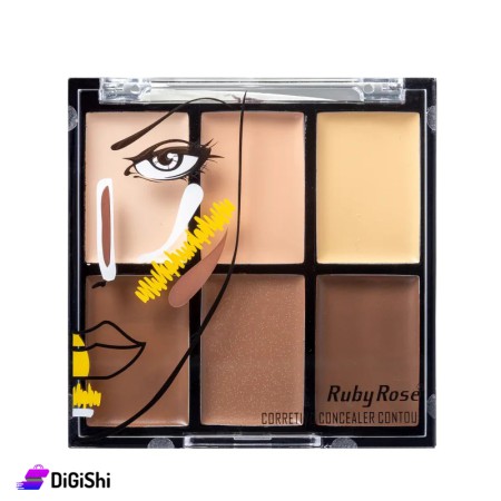 مجموعة نحت وتصحيح Ruby Rose Correctivo HB 8088 - Light