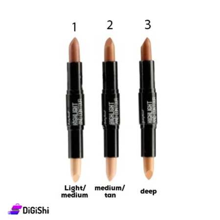 قلم كونتور وهايلايتر طرفين Ruby Rose HB 8094