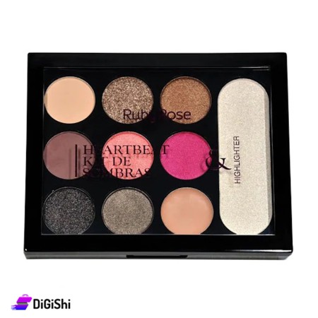 علبة ظلال عيون Ruby Rose Heartbeat Hb 1033