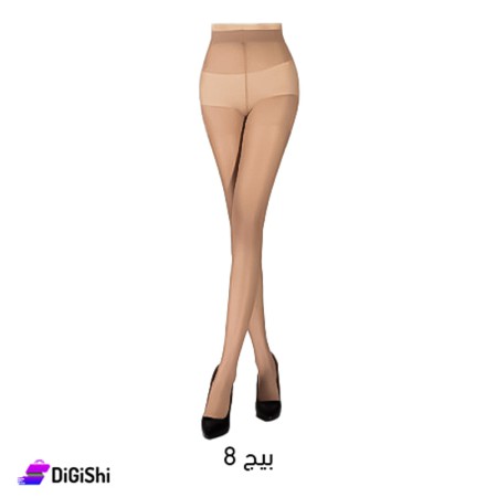 Al Samah Women's Chiffon Tights - Beige 8