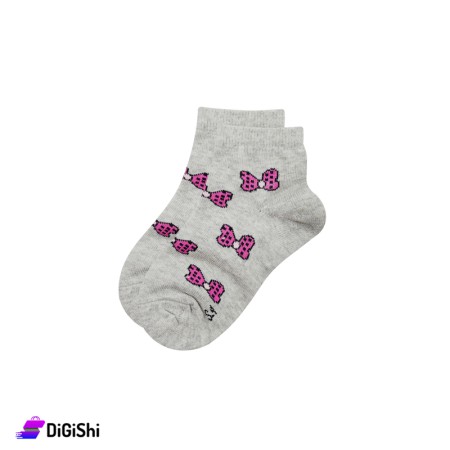 ZOX Cotton Short Kids Socks - Grey