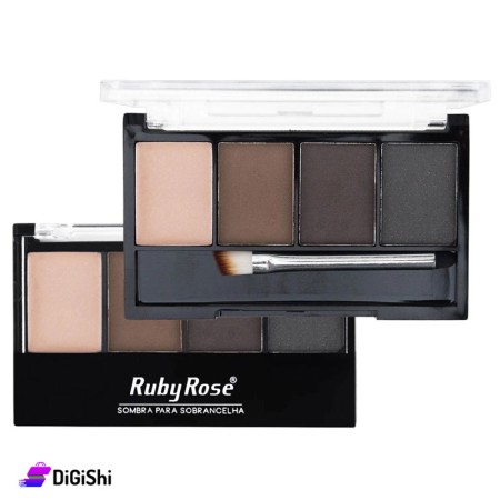 مجموعة بودرة حواجب Ruby Rose Trio Sobrancelha HB 9354