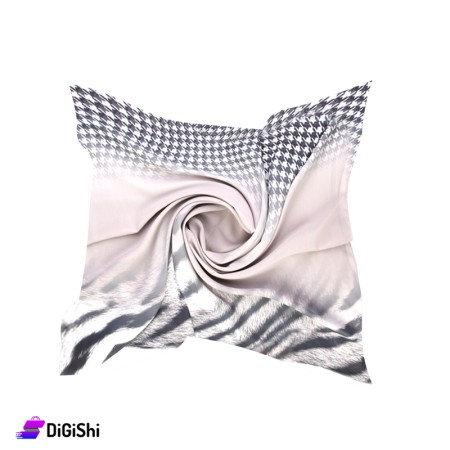 Women's Chiffon Scarf Tiger Print - Nude