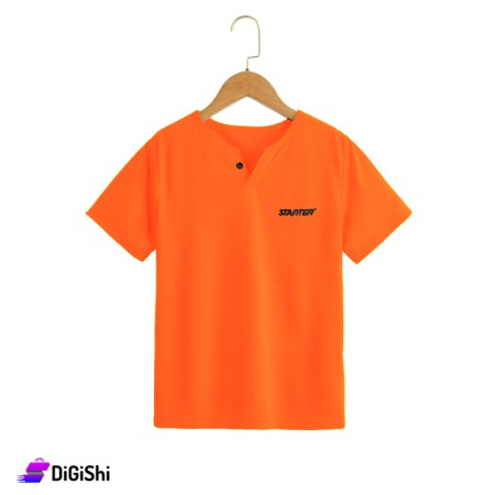 STARTER Children's V Neck Shirt - Orange