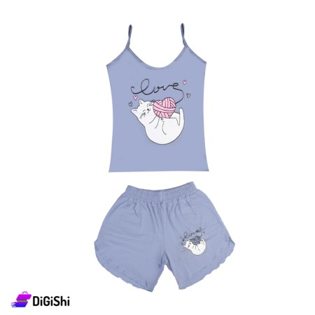 Women's Cotton Pajamas - Light Purple