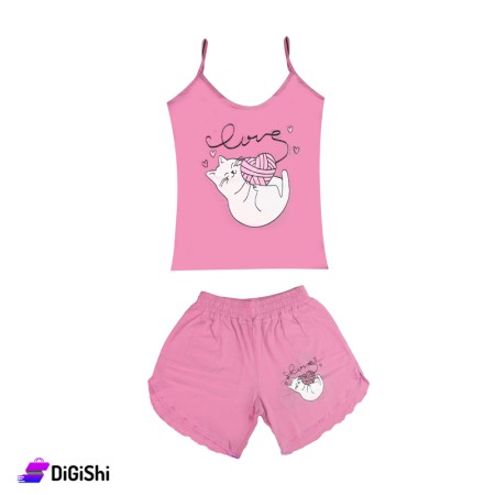 Women's Cotton Pajamas - Pink