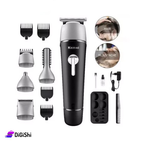 kemei KM-1015 10-In-1 Rechargeable Hair Clipper