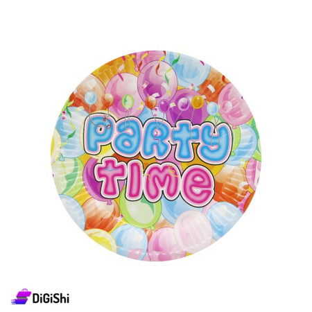 Paper Plates Set Party Time - Colored