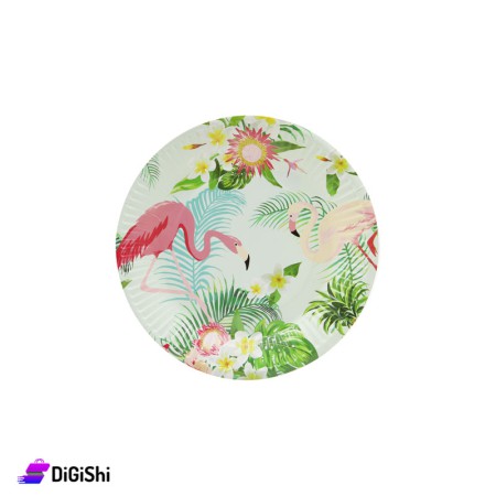Paper Small Plates Set Flamingo - Light Tiffany