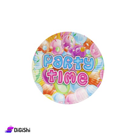 مجموعة صحون كرتون صغيرة Party Time - ملون