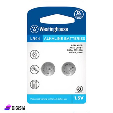 زوج بطاريات ليثيوم LR44 - 1.5 فولت Westinghouse
