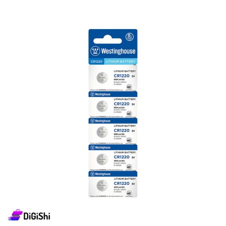 Westinghouse Set Of 5 Batteries Lithium Battery CR1220 - 3 V