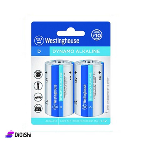 Westinghouse Pair Of Dynamo Alkaline Size D Battery LR20 - 1.5 V