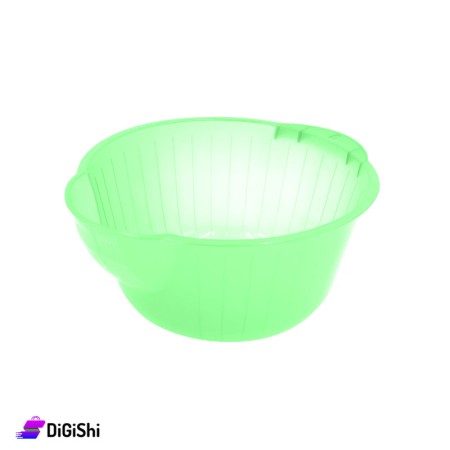 Rounded Plastic Strainer - Green