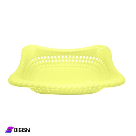 سلة خضار بلاستيك - أصفر