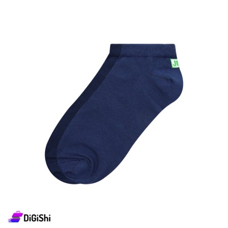 ZOX Cotton Short Plain Men's Socks - Dark Blue