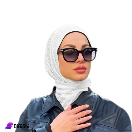 حجاب نسائي ليكرا - أبيض