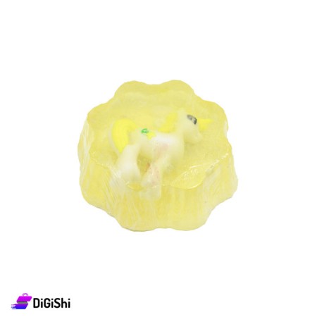 Unicorn Body Shop Glycerine Soap With A Toy Unicorn - Yellow