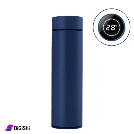 Stainless Steel Digital Thermos 480 ML - Dark Blue