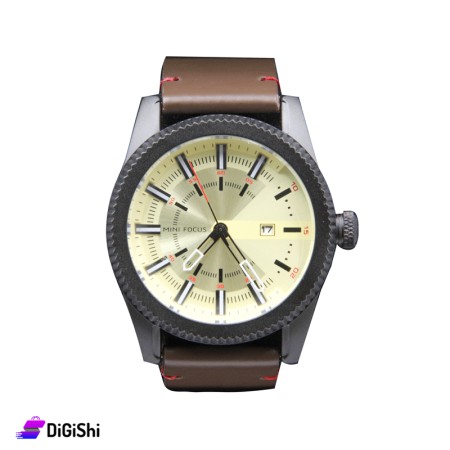ساعة يد رجالية موديل MF0168G MINI FOCUS - بني