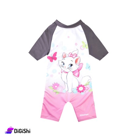 STARTER Children's Polyester Swimming Bodysuit - Gray