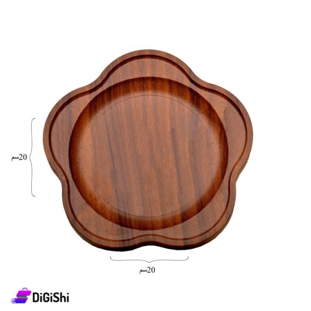 Wood Dish Flower Shape