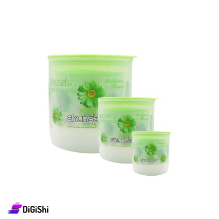 Airtight Plastic Container Set For Food Storage - Light Green