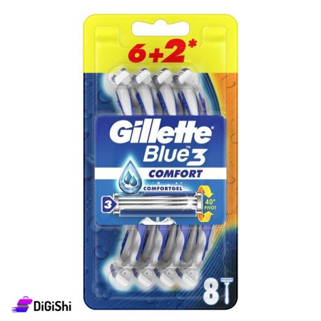 مجموعة شفرات حلاقة رجالية Gillette Blue3 COMFORT