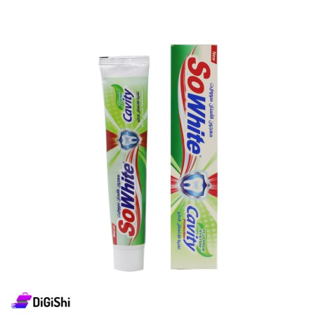 معجون أسنان صغير بالنعنع SoWhite Cavity Protection