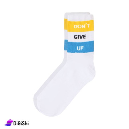 جوارب قطن رجالية طويلة ZOX - أبيض