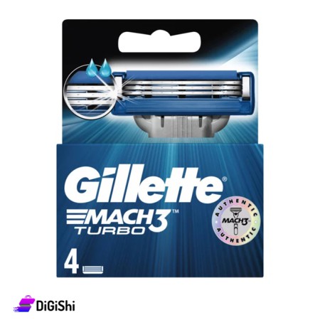 علبة رؤوس لشفرات الحلاقة الرجالية Gillette MACH3 TURBO
