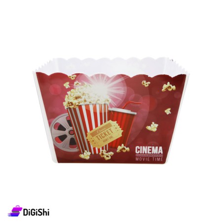 SUPER STAR Plastic Popcorn Bowl Big Size - Red