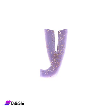 صابون بشكل حرف y - بنفسجي