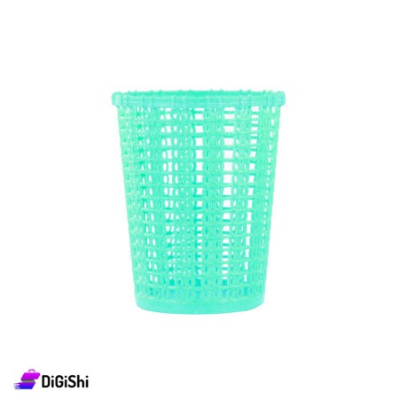 Shahd Plast Circular Plastic Basket Small Size - Green