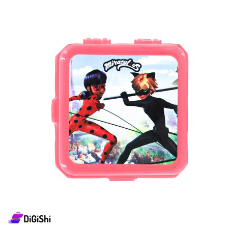 SUPER STAR Miraculous Plastic Lunch Box - Red